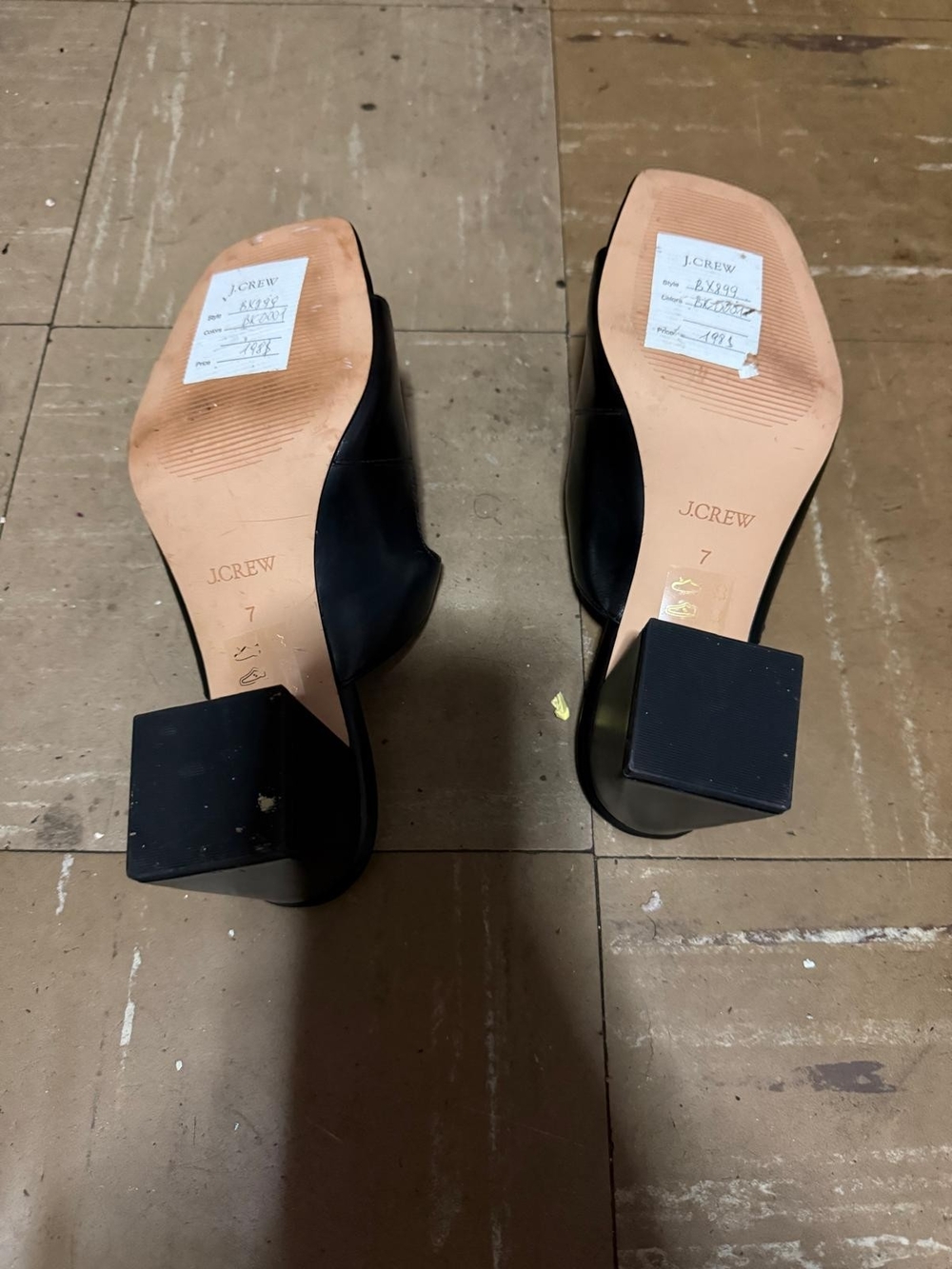 J. Crew Black Block Heel Pumps